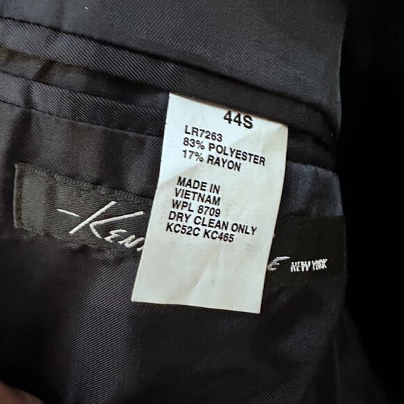 Kenneth Cole Reaction 44S Jacket Sports Coat Blue Black - Picture 3 of 8